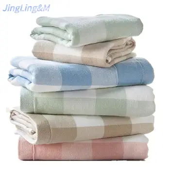 

Bath Towel, Simple Checkered Wild Multifunctional Pure Cotton Plus Yarn-dyed Bath Towel, Suitable For Home And Hotel.70*140cm