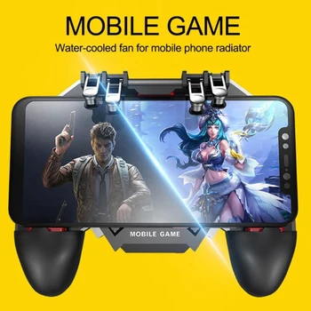 

Hot sale Fashion AK66 six fingers fan gamepad control for PUBG Helper Mobile Phone Gamepade Radiator Handle Water-cooled Fan Six