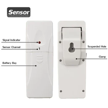 

2019 Muti-fuction Digital Thermometer Alarm Wireless Freezer Refrigerator +2 Pcs Sensor Temperature Measurement Device