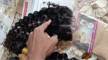 Mechones de pelo humano Remy con Perla Negra y ondas profundas, mechones de 30 pulgadas con cierre, 3 mechones