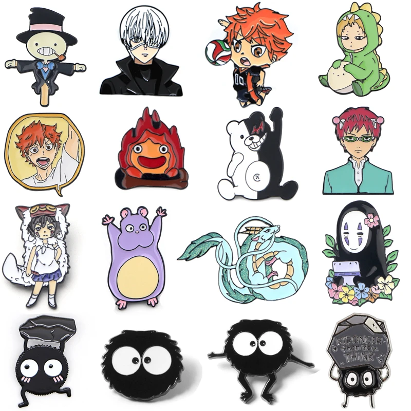 Lb1978 Cute Japanese Anime Movies Brooch Enamel Pins Game Lapel Pin Custom  Animal Badge Gifts For Fans Friends Wholesale - Brooches - AliExpress