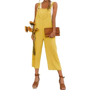 

VICABO Women jumpsuit Summer 2020 sleeveless casual bodysuit solid color ropa mujer jumpsuit women Ladies