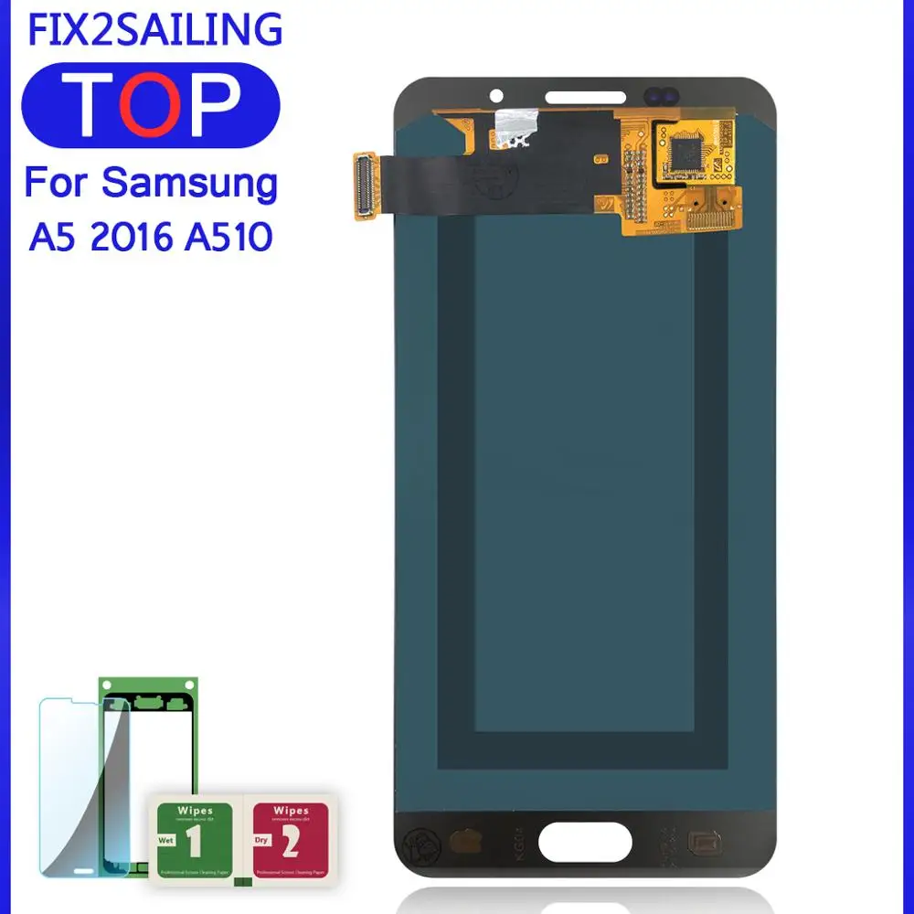 ЖК-дисплей Super AMOLED для Samsung Galaxy A5 2016 A510 A510F A510M A510FD A5100 100% протестированный рабочий