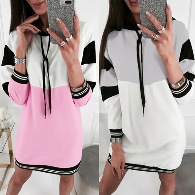 womens hooded jumper dress