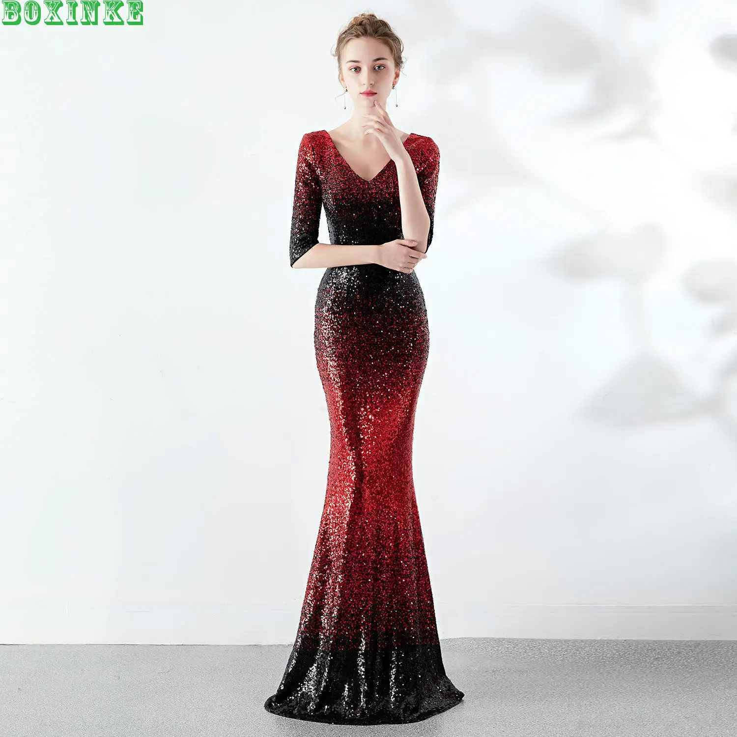Strand Jurk Half Vadim Lanon Vestido De Festa Nobele Elegante Host Afslanken Sexy Fishtail Lange Voor De Nieuwe Pailletten Banket in 2019 Strand Jurk Half Vadim Lanon Vestido De Festa Nobele Elegante Host Afslanken Sexy Fishtail Lange Voor De Nieuwe Pailletten Banket in 2019