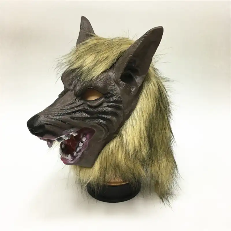 ataullah creepy full face wolf latex mask wolf