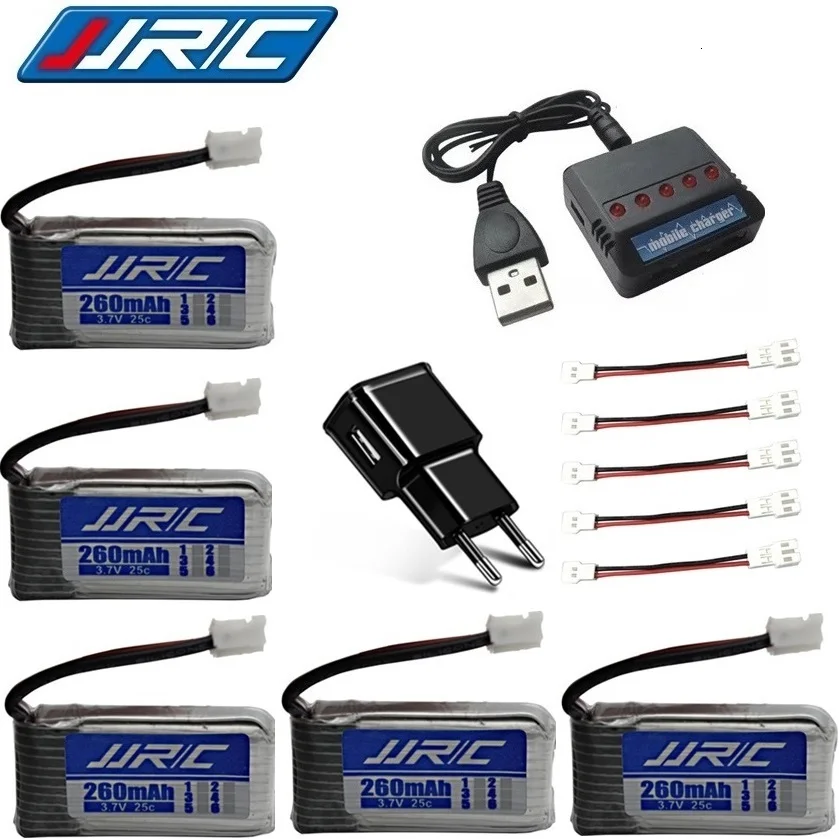 

Original JJRC H20 battery 3.7V 260mAh For JJRC H20 Syma S8 M67 U839 RC Quadcopter Parts 3.7V Lipo Battery + 5-hole charger 3.7v
