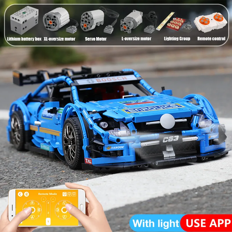 13073 Technic RC гоночный автомобиль AMG C63 DTM совместим с MOC 6687 6688 строительные блоки