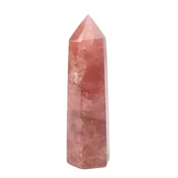 

1000g-1250g rough Natural Red Strawberry Crystal Point Wands For Decoration 1pc