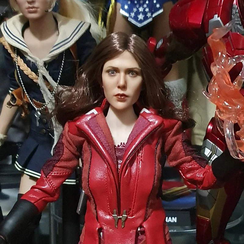 

1/6 Scale Elizabeth Olsen Scarlet Witch Head Sculpt Female Head Carving for 12 Inches DIY Action Figures