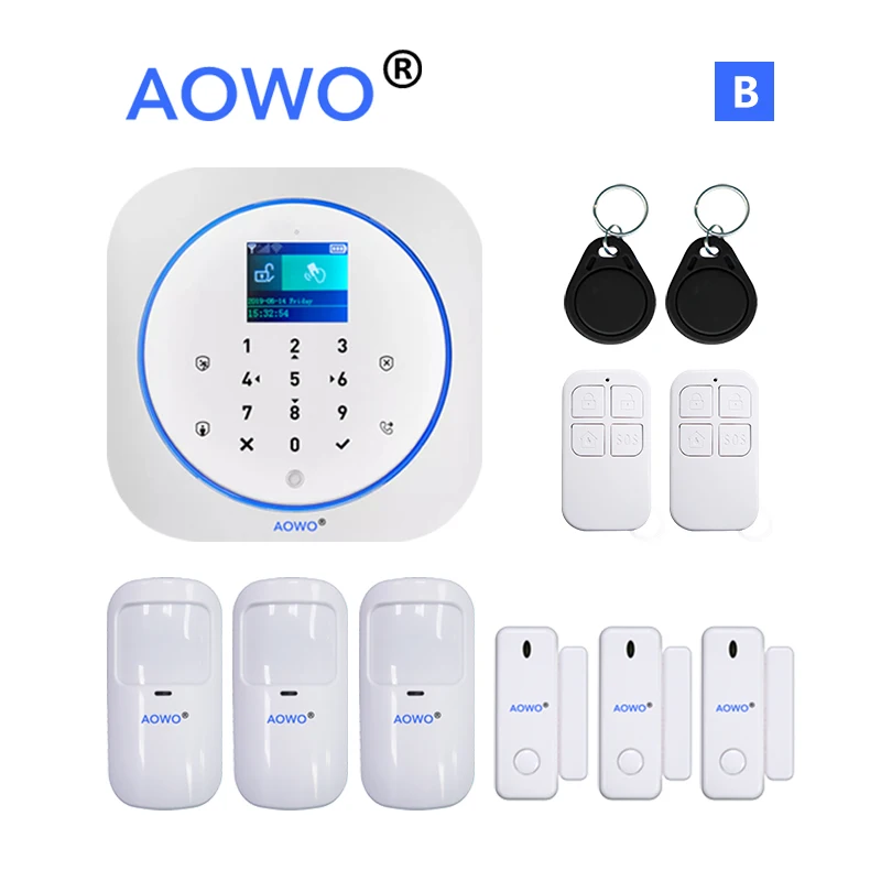WiFi Tuya Alarm Alexa for House Security With Google Home Hub APP Voice Control IP Camera Intrusion Monitoring RFID LCD Touch