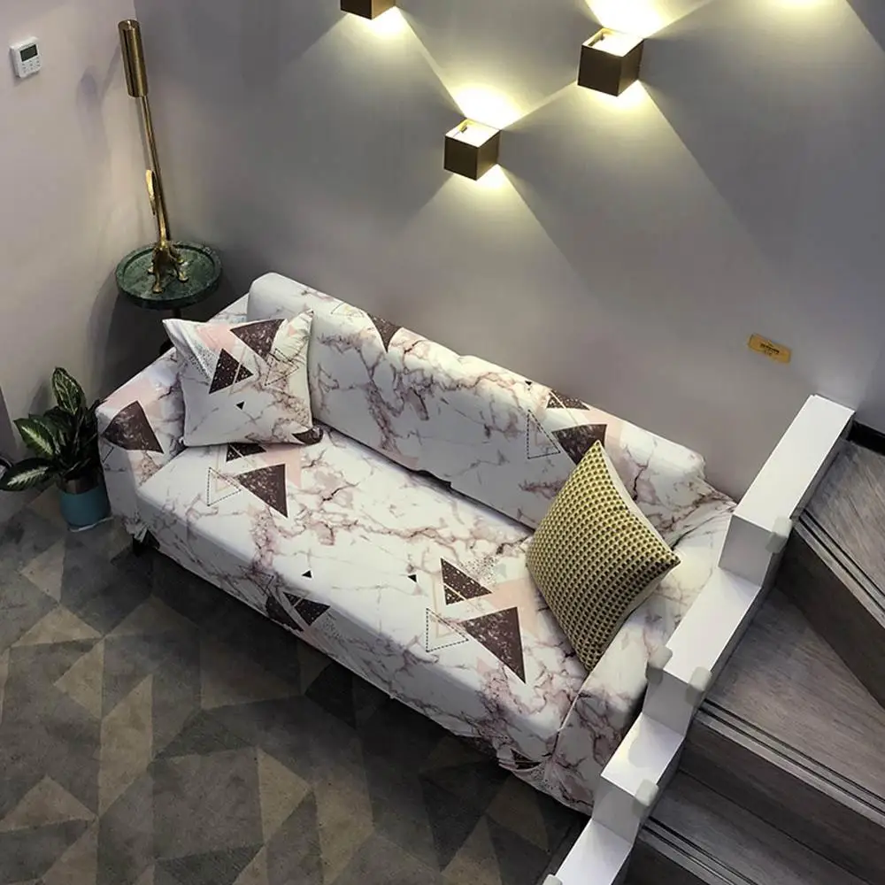 20192132 Чехол с принтом листьев(L Секционный или Loveseat или Coner) чехол для дивана все включено чехол для дивана плотная эластичная пленка - Цвет: 20192132