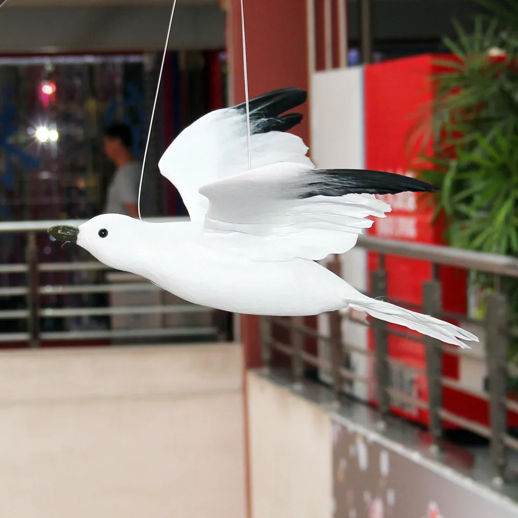 Яркие ремесленные искусственные животные модель чайки искусственные настоящие перья птица МОДЕЛЬ сада Свадебные Поставки домашний декор@ 5