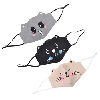 

Children Kids Sweet Cartoon Cat Ears Dustproof Face Mask Anti Pollution Cotton Washable Breathable Protective 3D Mouth Cover