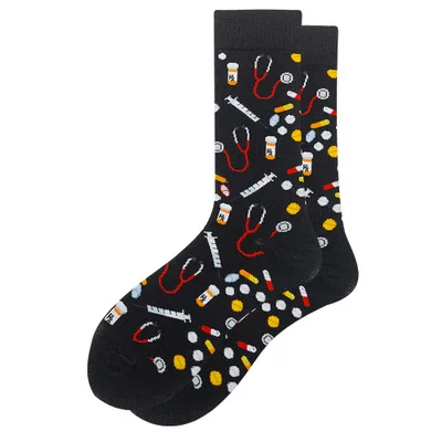 Новые счастливые носки унисекс смешное искусство в британском стиле уличная хип-хоп животные персонажи дизайнерские носки для лодок подарок для Унисекс 1 пара