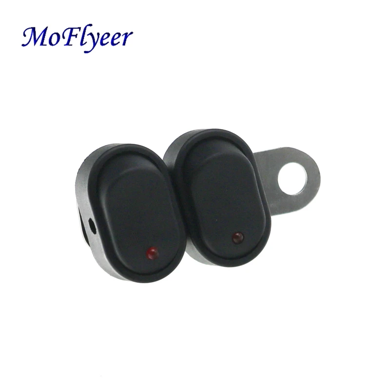 

MoFlyeer Large Displacement Motorcycle Scooter Stainless Steel Bracket Self Locking Switch with Red Indicator Light