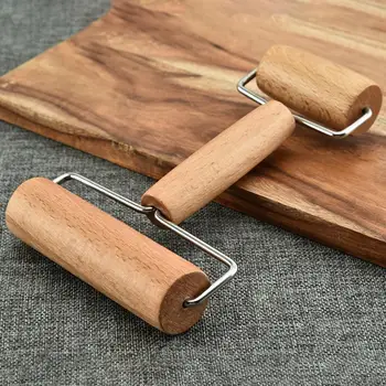 

1Pc Durable Dual Ended Wooden Rolling Pin Flour Pastry Dough Roller Kitchen Baking Tool Easy to Use Скалка