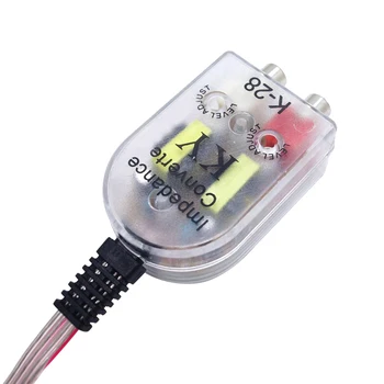 

Car High To Low Impedance Converter Adapter To RCA Line Adjustable 2 Channel Car Audio Output Adapter