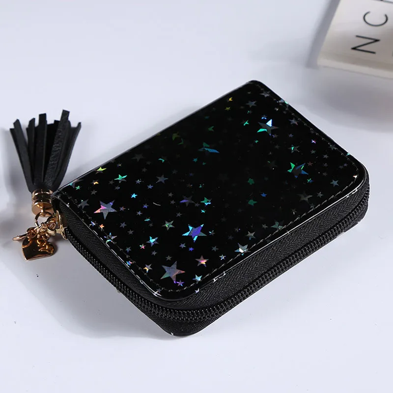 Pu Wallet Women Small Short Wallet Star Print Credit&Bank Card Holder Cute Wallets Zipper Purses Female Coin Purse Money Bag coin purse,women wallet,card wallet,coin wallet,change bag