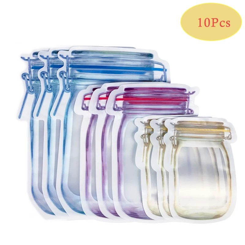 Food Storage Bags Reusable Mason Jar Waterproof