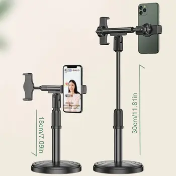 

Retractable Mobile Phone Live Broadcast Stand Double Hand Machine Bracket