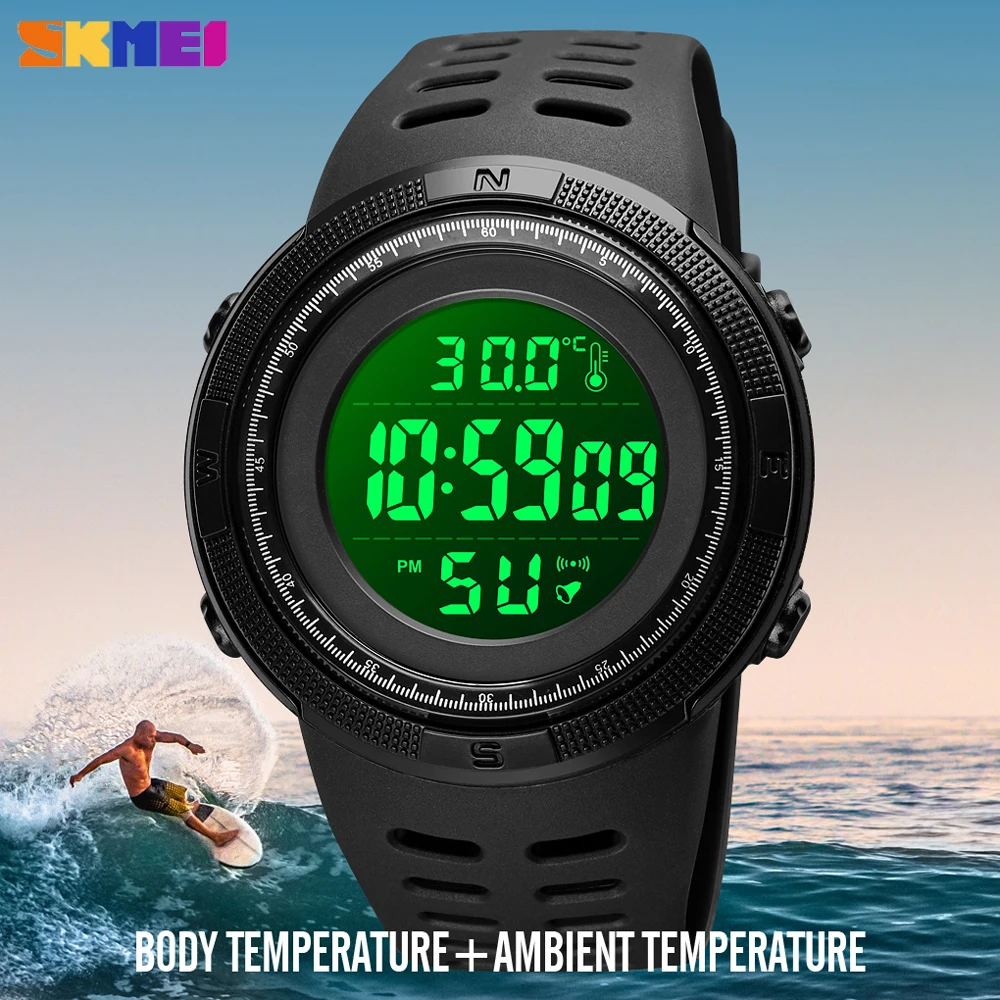 Skmei 1681 Sport Digital Men's Watch Long Battery Life Alarm Clock Ambient  Temperature Electronic Wristwatches Male Reloj Hombre - Digital  Wristwatches - AliExpress