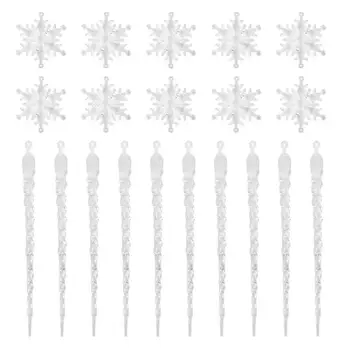 

6pcs Transparent Decorations Christmas Ice Hanging Xmas Tree Decor Christmas Tree Pendant for Bar Home Shop Office