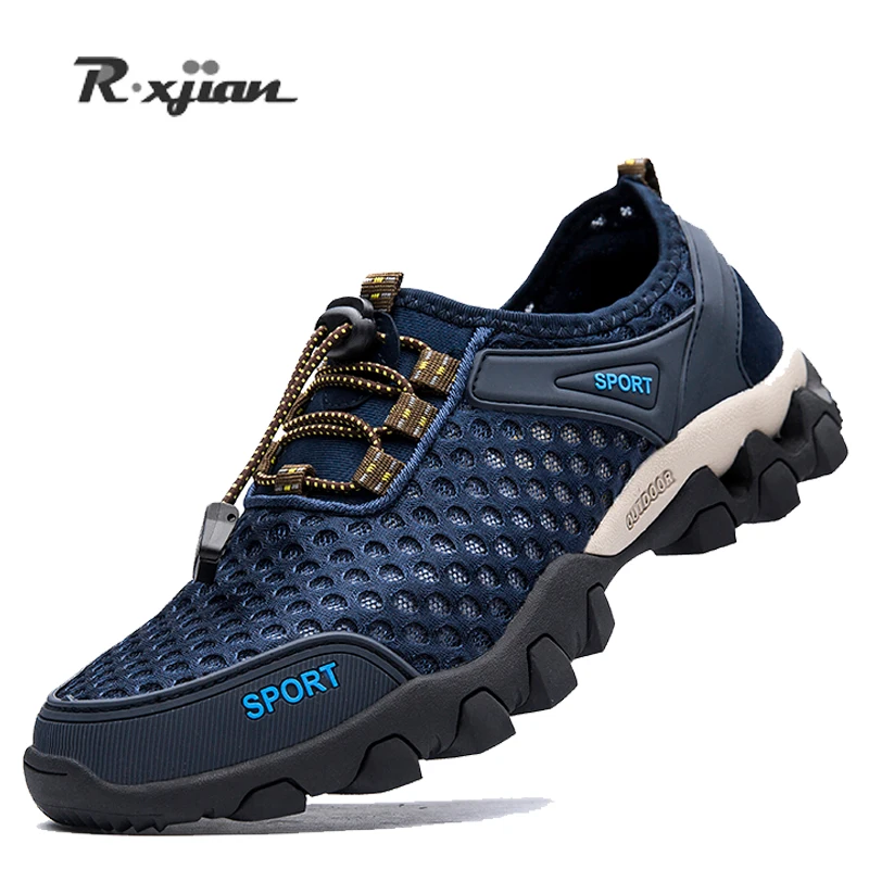 

Genuine R.xjian Mesh Breathable Aqua Shoes men Quick Dry Sneakers Upstream Non-slip Outdoor Wading Shoes Sports Water Shoes male