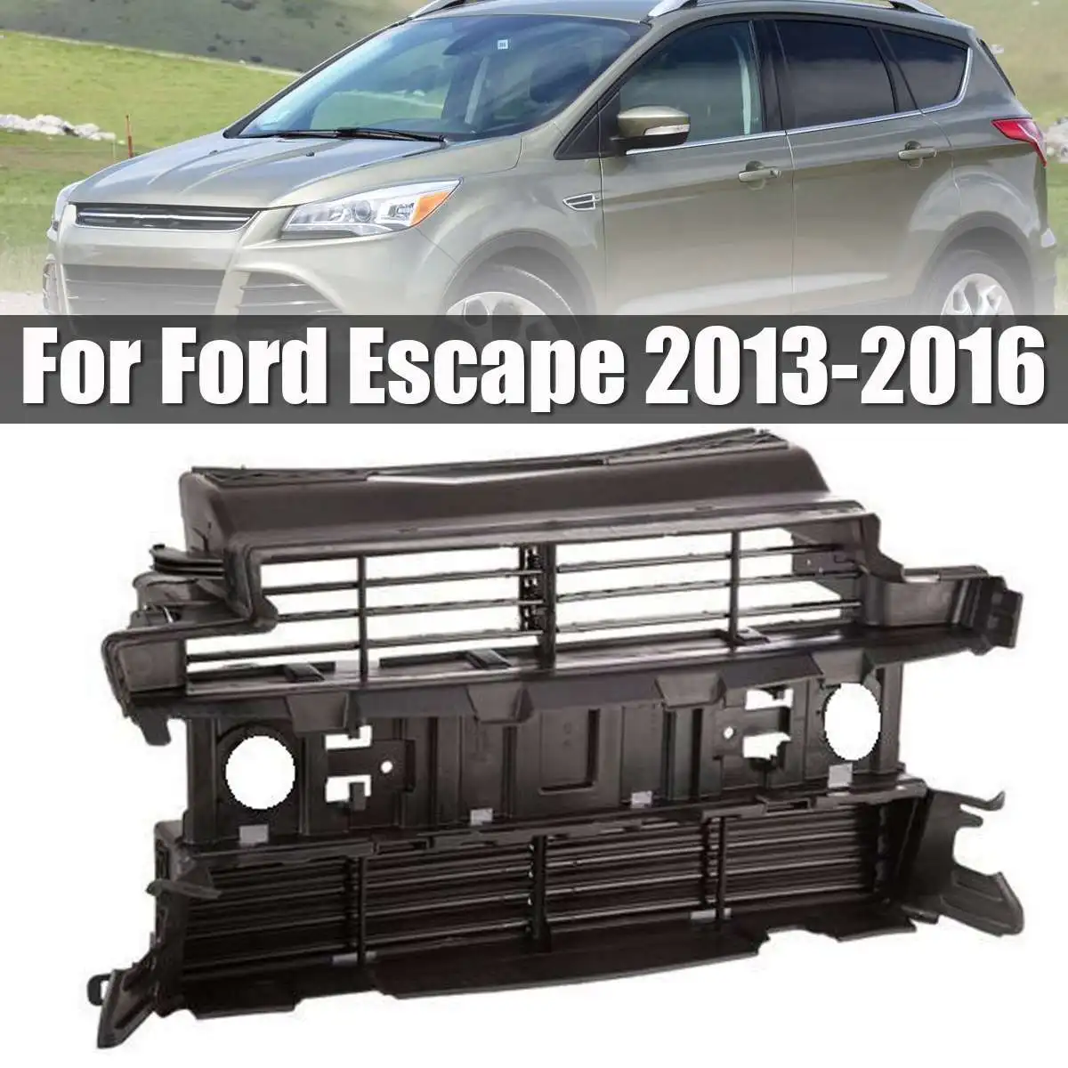 

NEW Black ABS Front Radiator Control Active Grille Vent Shutter For Ford Escape 13-16 CJ5Z-8475-A