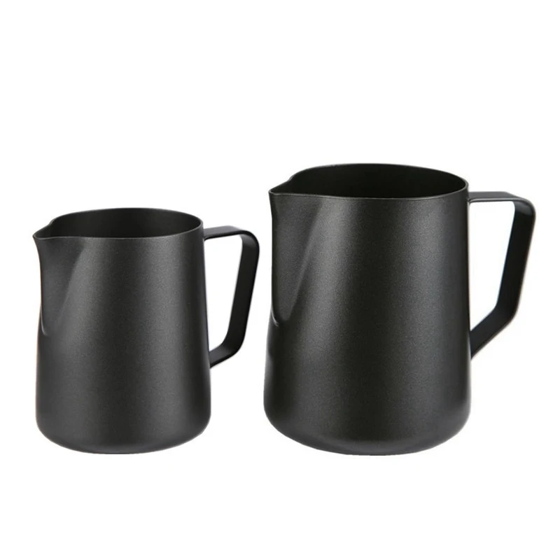 

Durable Stainless Steel Milk Tank Coffee Garland Cup Eco-friendly Teflon Non-stick Milk Foam Cup Practical Coffeeware 350/600ml