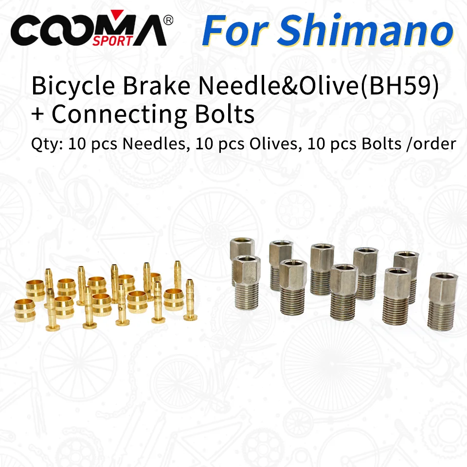 10 Sets Bicycle Hydraulic Brake Hose BH90 BH59 Olive Needle/Connector Insert Connector Bolt For Shimano Magura AVID SRAM