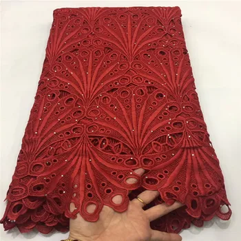 

Madison Embroidery Design African Cord Lace Fabrics High Quality Nigeria Wedding Dress Lace Water Soluble Guipure Lace