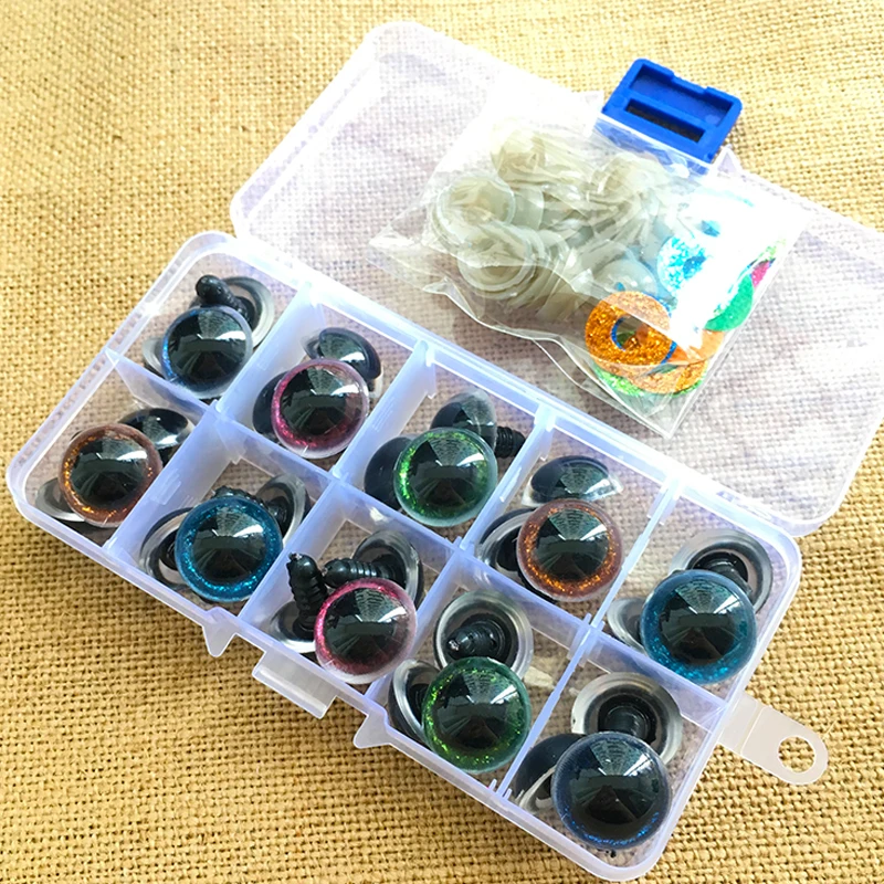 Doll Accessories Plastic Safety Eyes Safety Eyes 16mm Safety Plastic Colorful Doll Eyes For Toy Crochet Stuffed Animals Dolls Crafty Amigurumi Eyes For Toy Plush