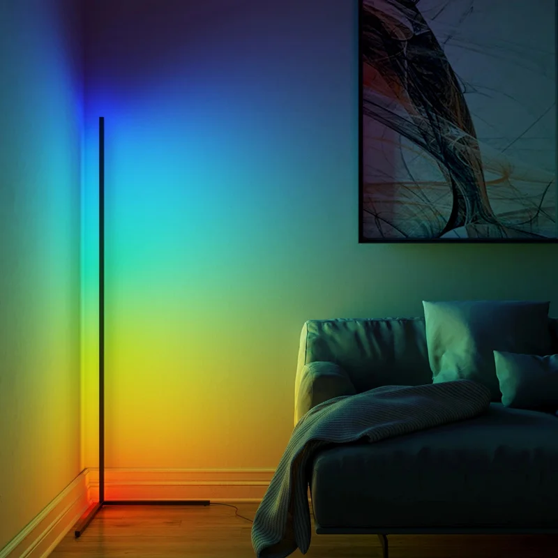 Скандинавская декоративная домашняя светодиодная напольная лампа RGB комнатное