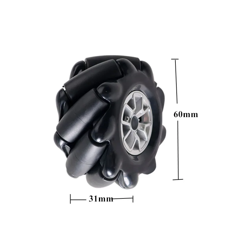 60mm mecanum size