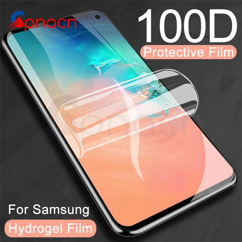 

100D Full Cover Screen Protector Film For Samsung Galaxy S10 S9 S8 Plus S10e A6 A8 2018 S7 Edge Soft Protective Film Not Glass