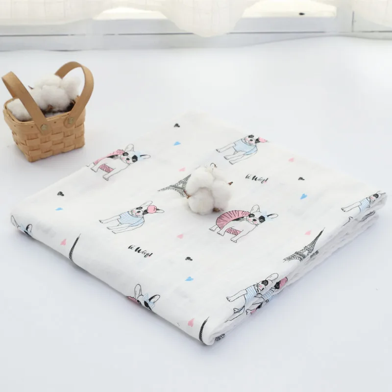 Bamboo Baby Blanket Baby Girl Swaddle Wrap Newborn Baby Bath Towel Stroller Sleep Cover Muselina Bebe Algodon 120x120cm