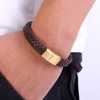 Fashion Jewelry Combination Brown Color Leather Stainless Steel Buckle Men Bracelet Hot Selling For Birthday Simple Gift ► Photo 2/6