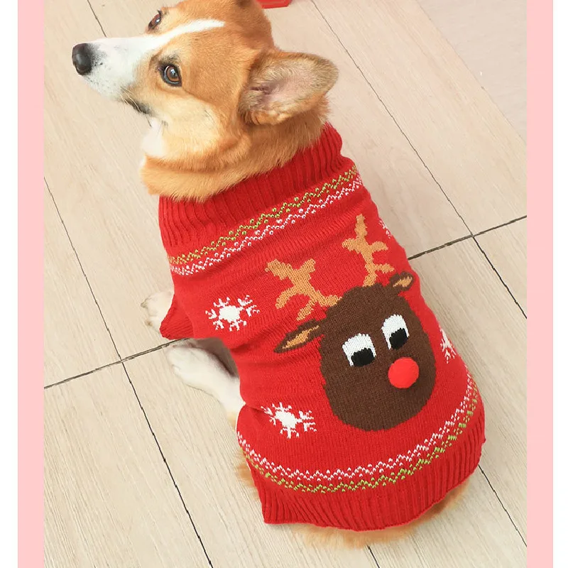 2023 Welsh Corgi Dog Clothes,Winter Dog Sweater,Christmas Pet Coat