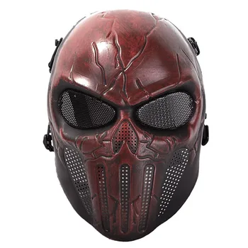 

Wargame Tactical Mask Mesh Punisher Skull Full Face Ear-Protective Mask Military Army Airsoft Paintball Holloween Masks