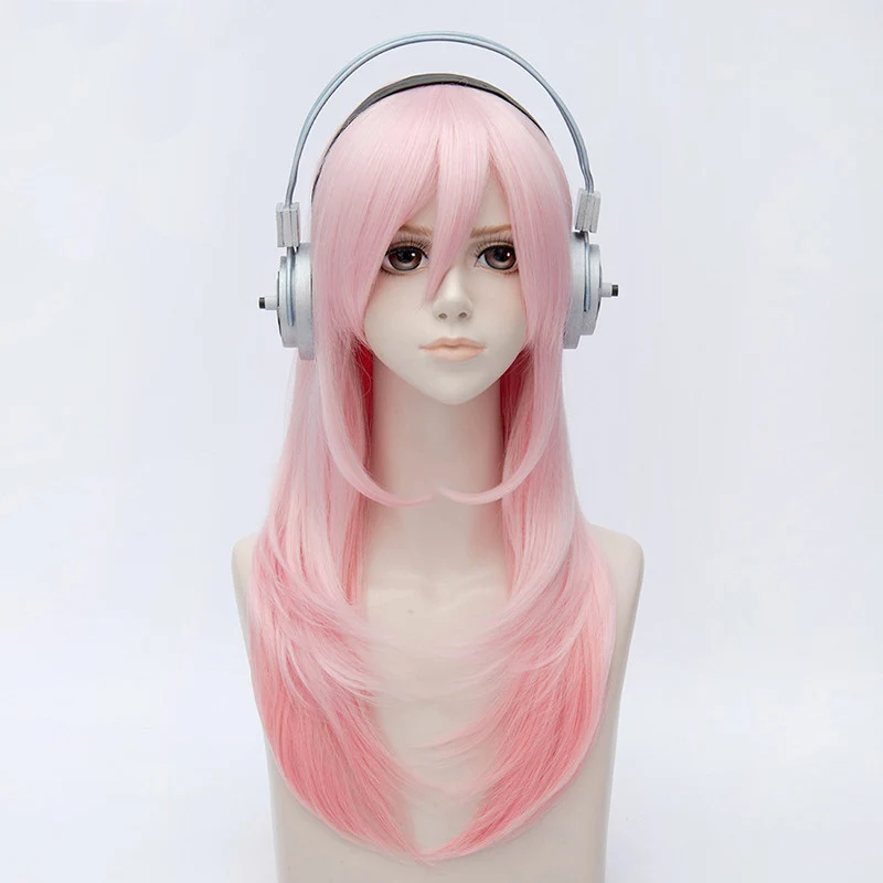 Super-Sonico-Supersonico-60cm-Long-Pink-Ombre-Hair-Heat-Resistant-Cosplay-Costume-Wig-Toy-headset-Headphone (1)