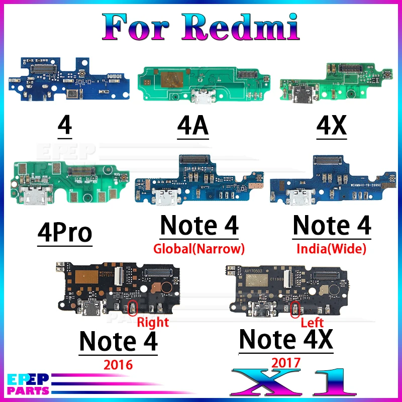 1 шт. USB-разъем для зарядного устройства Redmi Note 4 4A 4Pro 4X 2016 2017 | Мобильные телефоны и