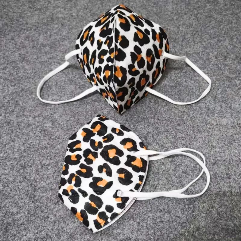 Multicolor Leopard Adult KN95 Mask Mascarillas Face FFP2 Masks Mouth Cap Protective FPP2 Masks Face Mascarillas FFP2 Mask Filter
