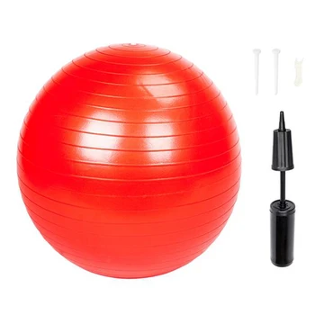 

4 Colors 55cm 800g Gym/Household Explosion-proof Thicken Yoga Ball Smooth Surface PVC Material Yoga Fitness Equipment US Ship