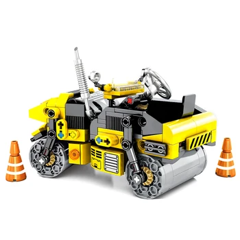 

288Pcs/Set Technic City Engineering Vehicle Double Wteel Wheel Roller Building Blocks
