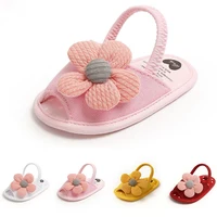 Summer Baby Girl Sandals Solid Color Cute Lace Bows Newborn Shoes Soft Cotton Non-slip Soled Princess Toddler Girl Sandals Kids 1