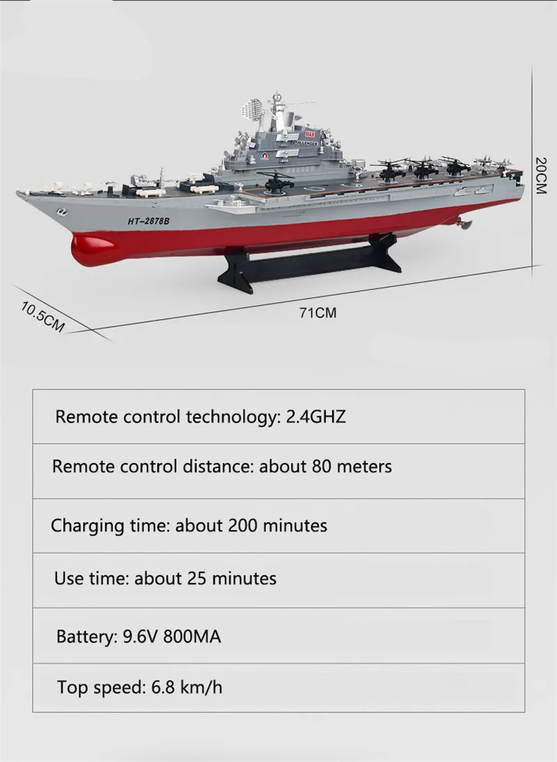 1pc Remote control military model, 2.4G wireless remote control, dual motor design, six functions, simulation model
