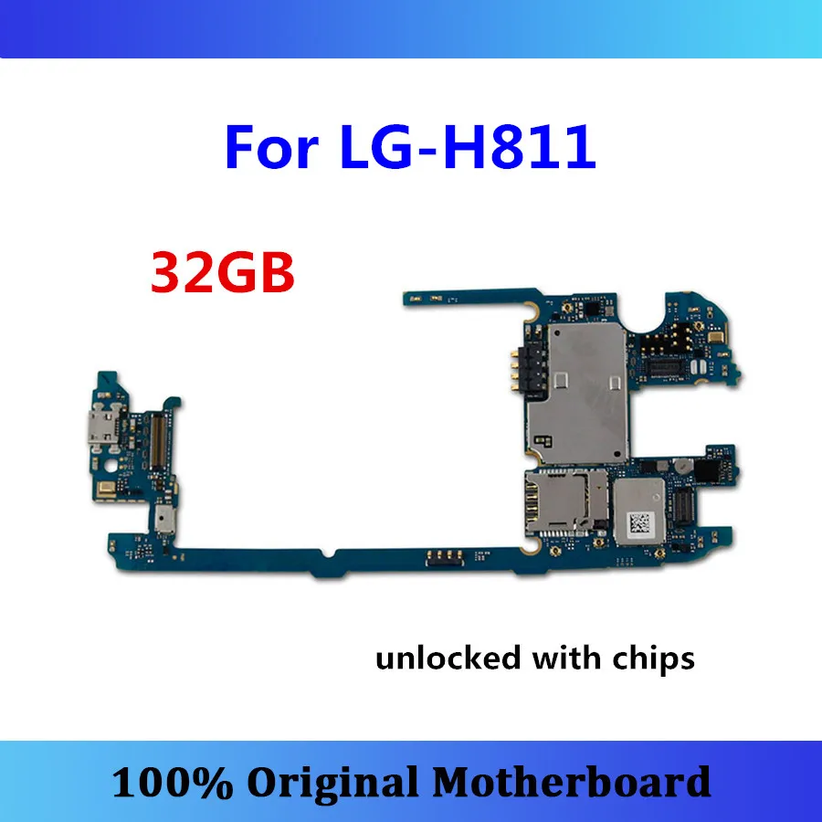 Unlocked for LG G4 H811 motherboard 32gb with full chips whole mainboard Android OS Tested Original replaced H811 logic board