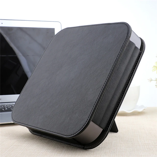 Protective Cover Case For Apple Mac mini case M1 M2 pro stand PU Leather  Shin Sleeve Shockproof Stand Holder Bracket Storage Bag - AliExpress