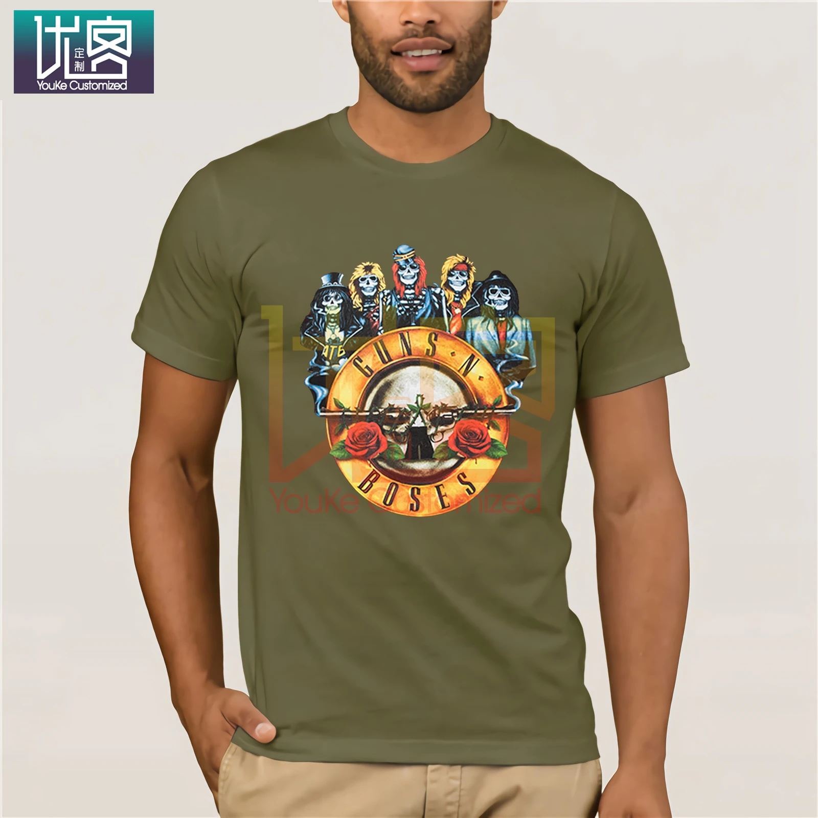 Aolamegs Guns N Roses футболка для мужчин и женщин с круглым вырезом принтом металла рок